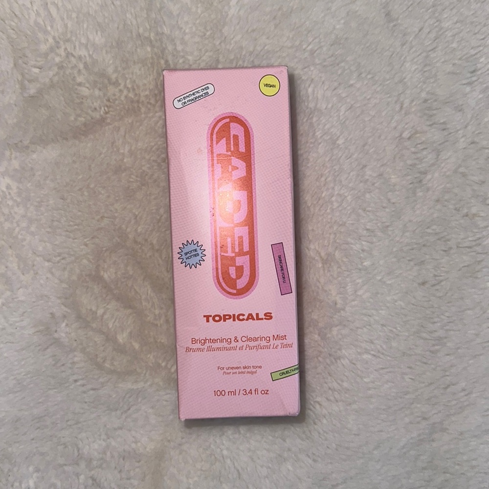 BRAND NEW Faded topicals- brightening, and clearing mist